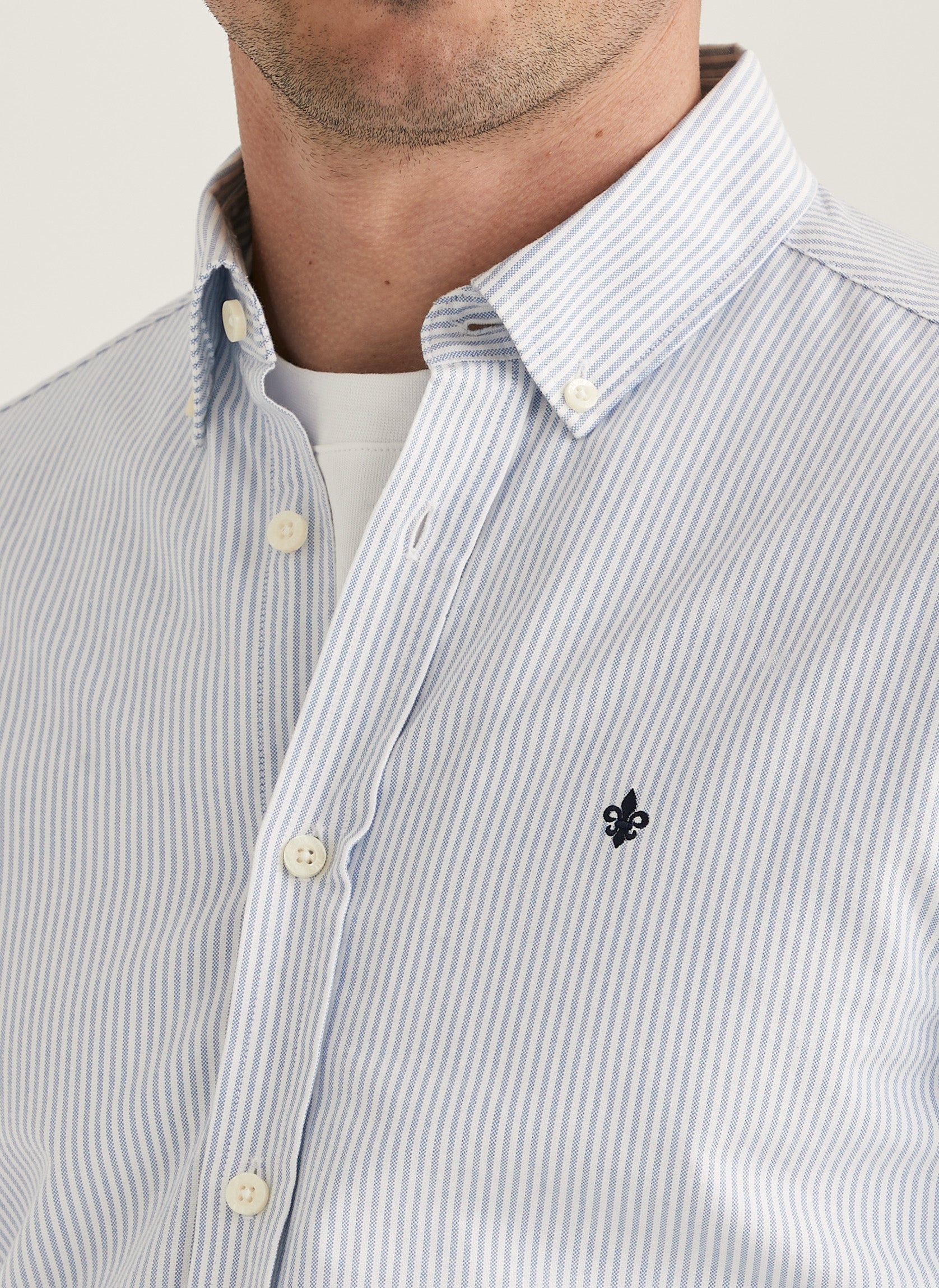 Morris Oxford Striped BD Shirt - Supermen.dk