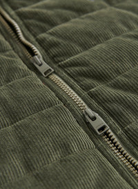 Morris Ted Quilted Cord Vest Olive - Supermen.dk