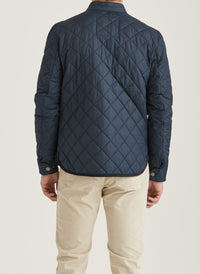 Morris Teddy Quilted Jacket Old Blue - Supermen.dk
