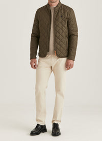 Morris Teddy Quilted Jacket Olive - Supermen.dk
