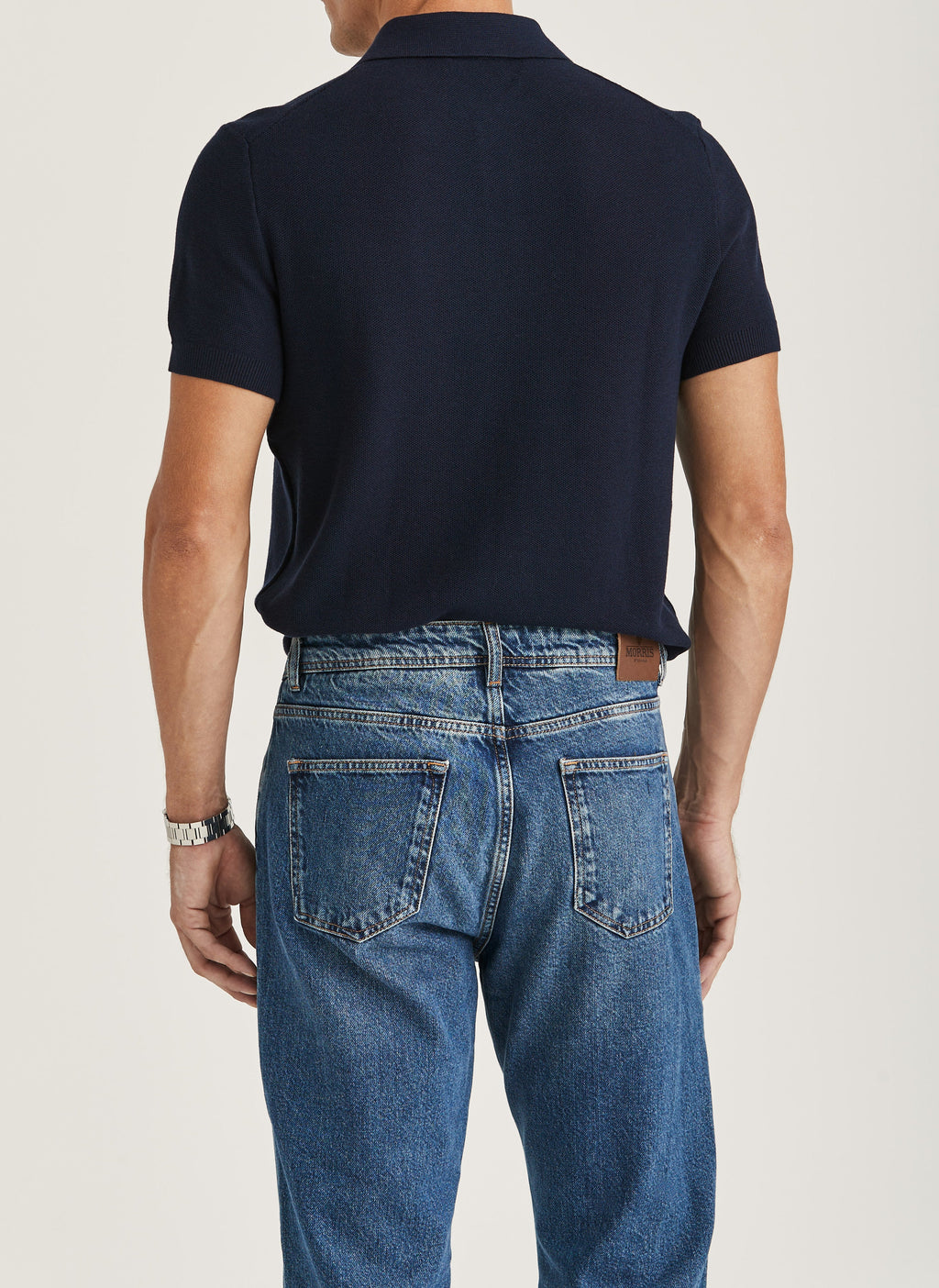 Morris Walter Polo Knit Navy - Supermen.dk