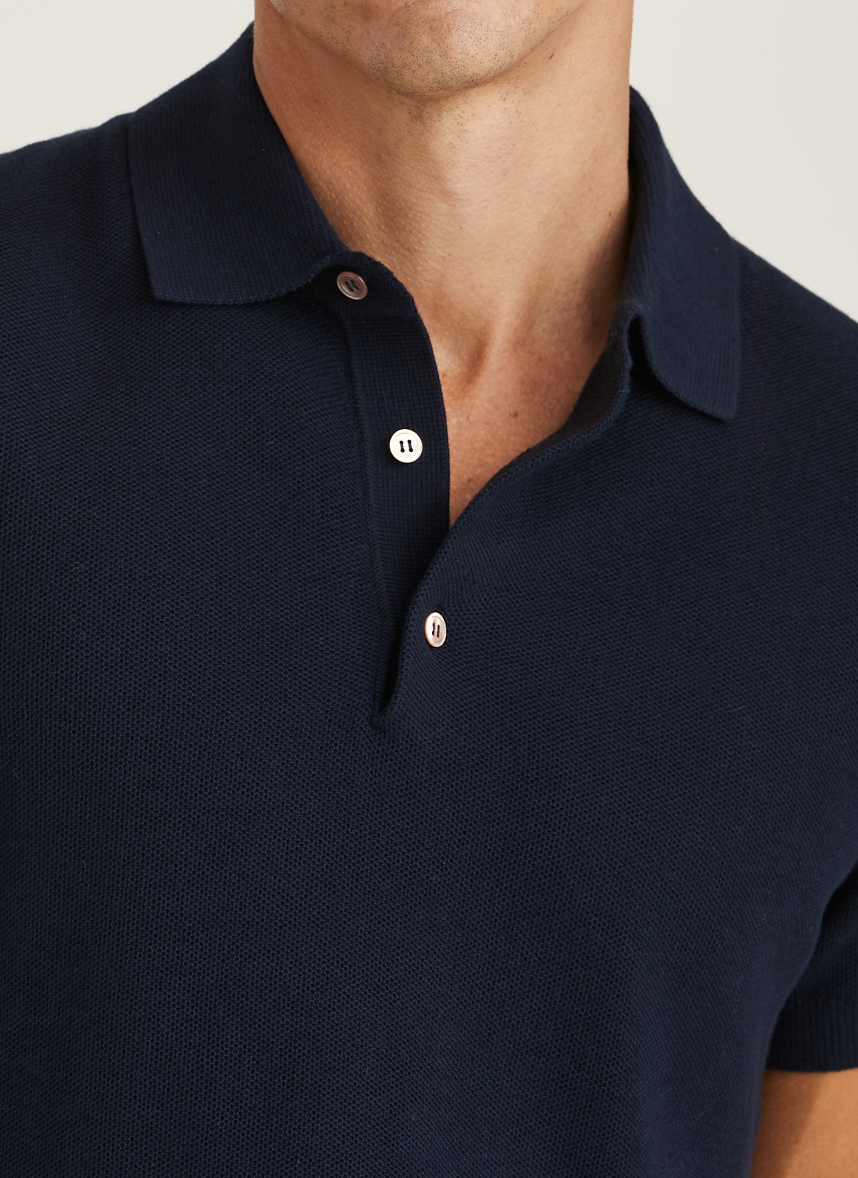 Morris Walter Polo Knit Navy - Supermen.dk
