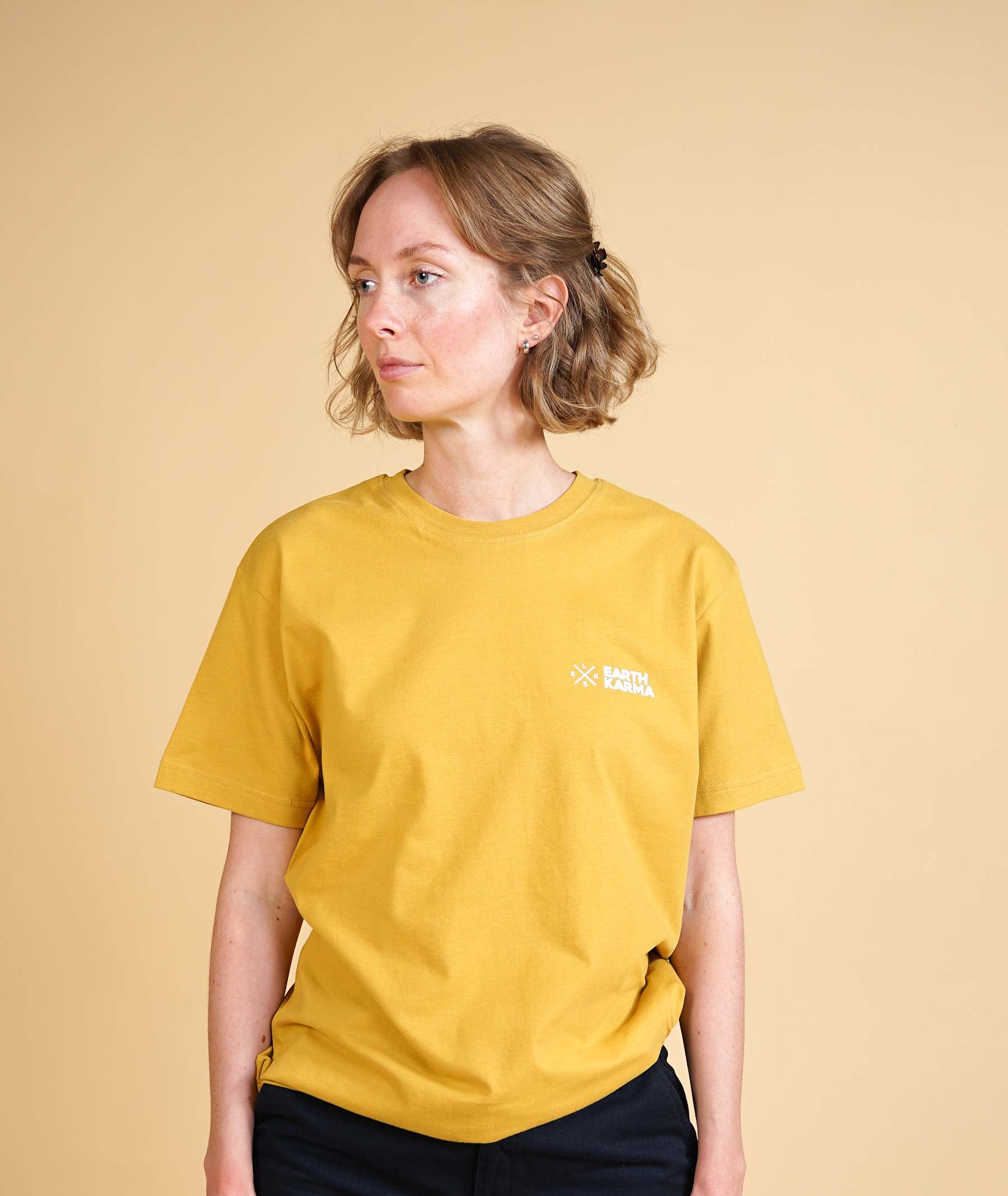 ELSK EARTH KARMA BRUSHED T-SHIRT HONEY YELLOW