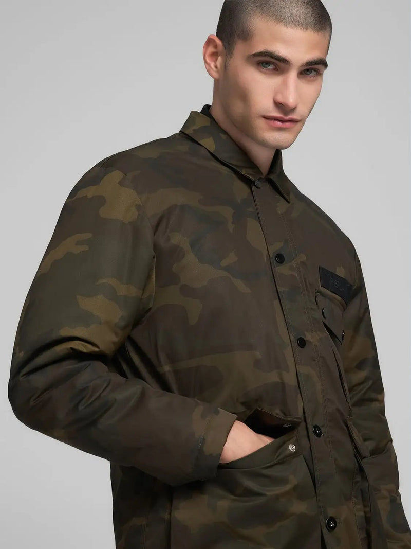 Replay CAMOUFLAGE TWILL JACKET - Supermen.dk