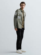 Replay Overshirt Logo & Patches - Army