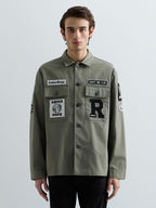 Replay Overshirt Logo & Patches - Army