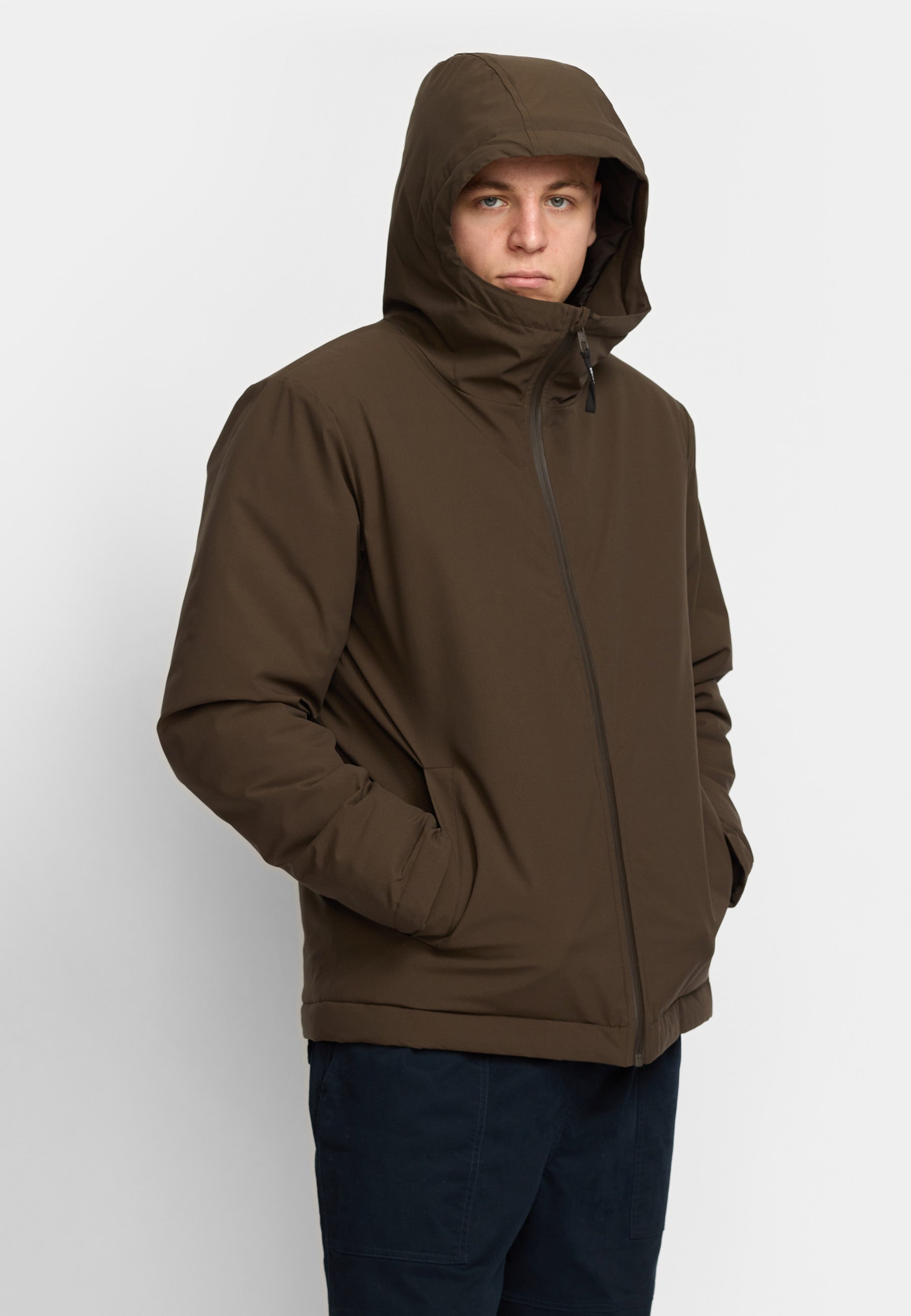 Revloution - Padded City Jacket / 7850 - Dark Brown - Supermen.dk