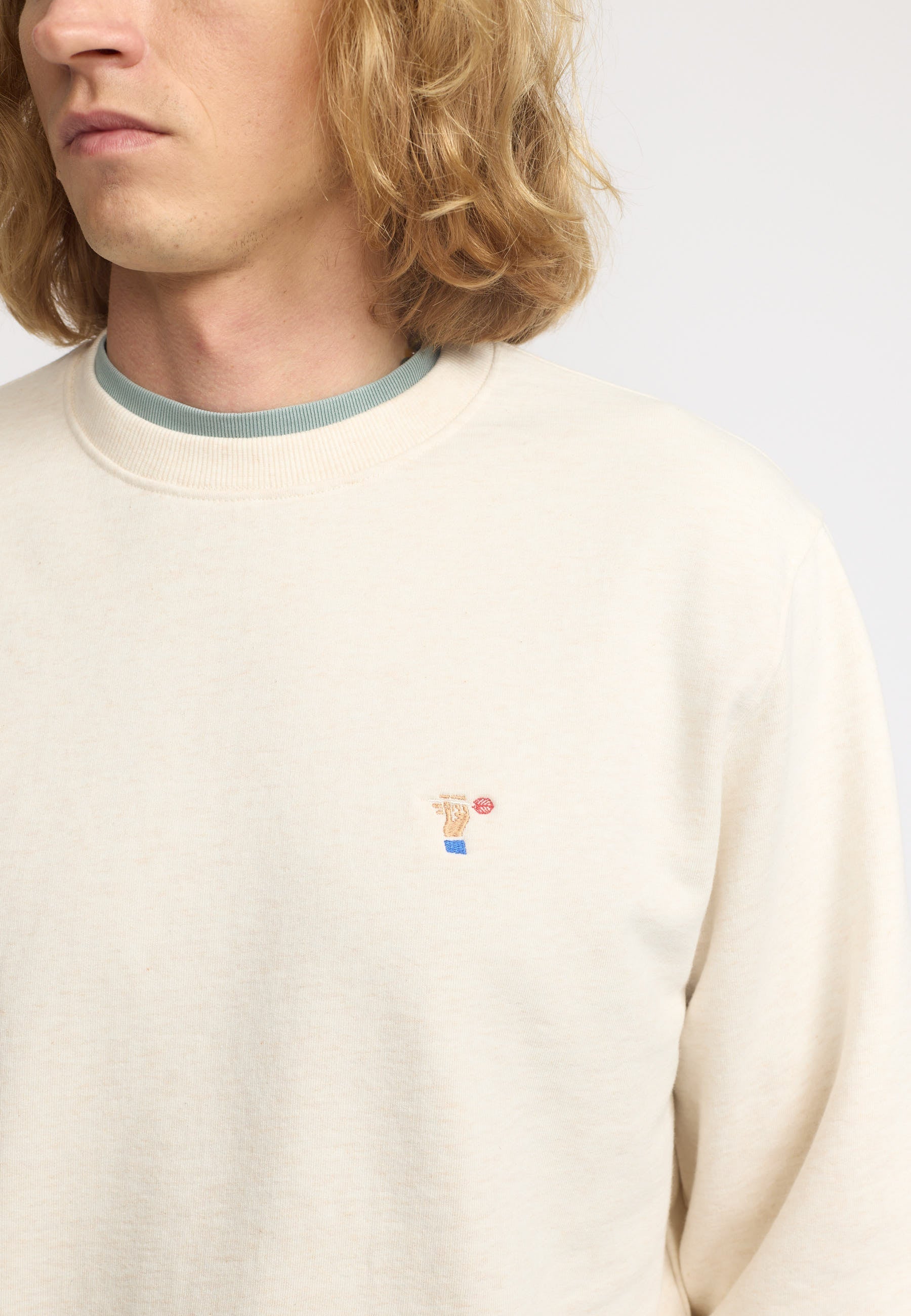 Revolution Application Sweatshirt / 2789 DAR - Offwhite - melange - Supermen.dk