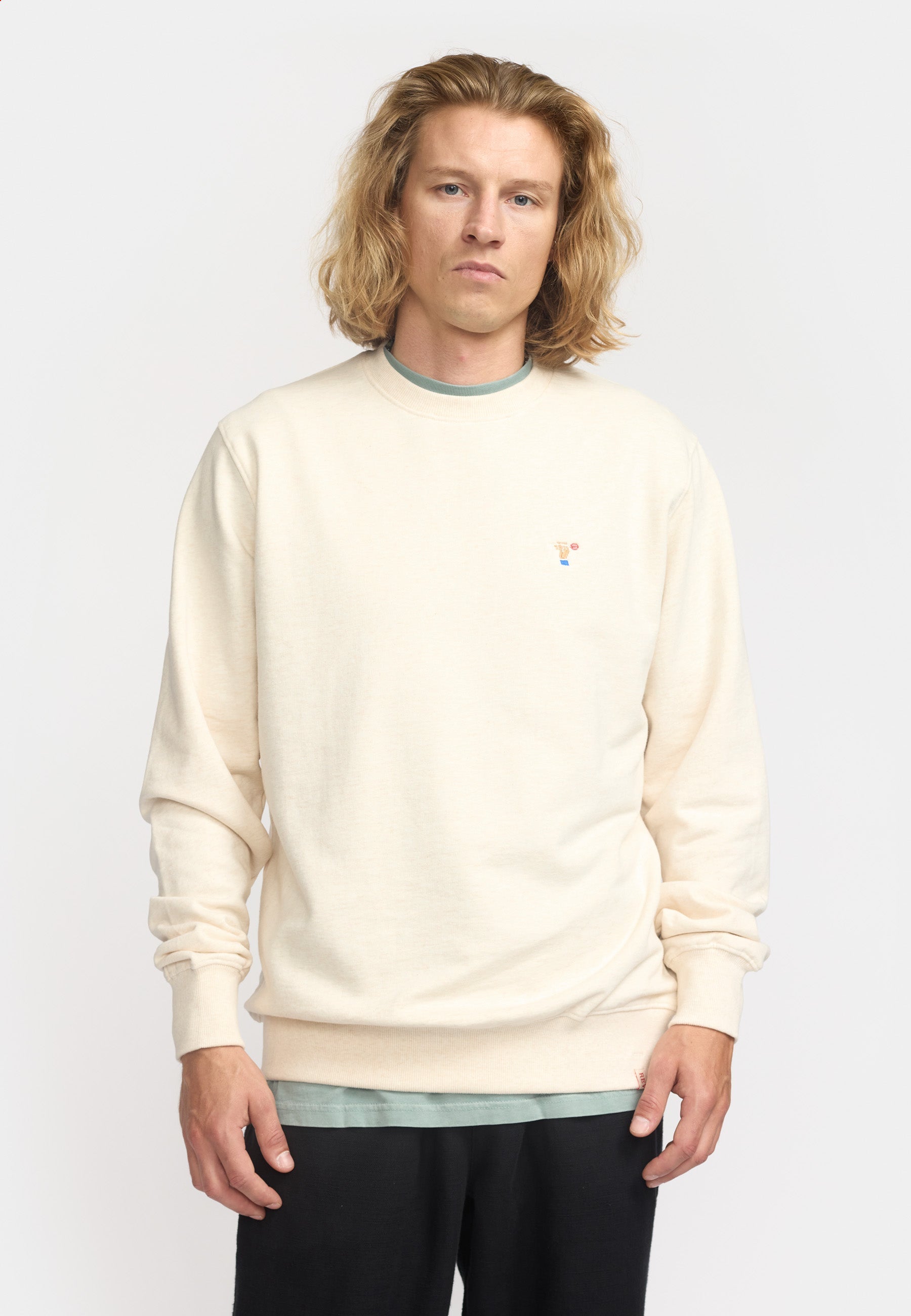 Revolution Application Sweatshirt / 2789 DAR - Offwhite - melange - Supermen.dk