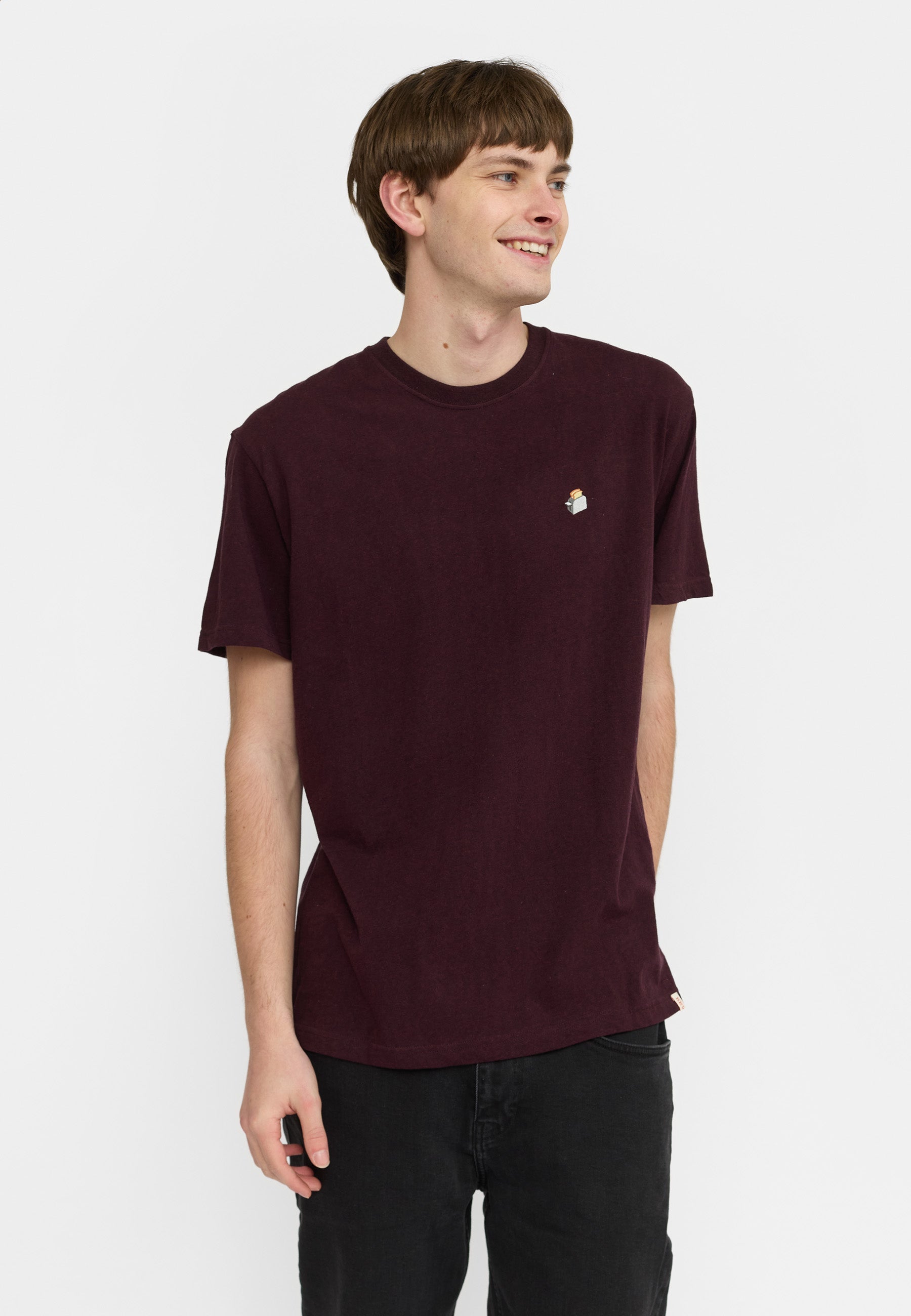 Revolution Application T-Shirt / 1425 TOA - Burgundy - Supermen.dk