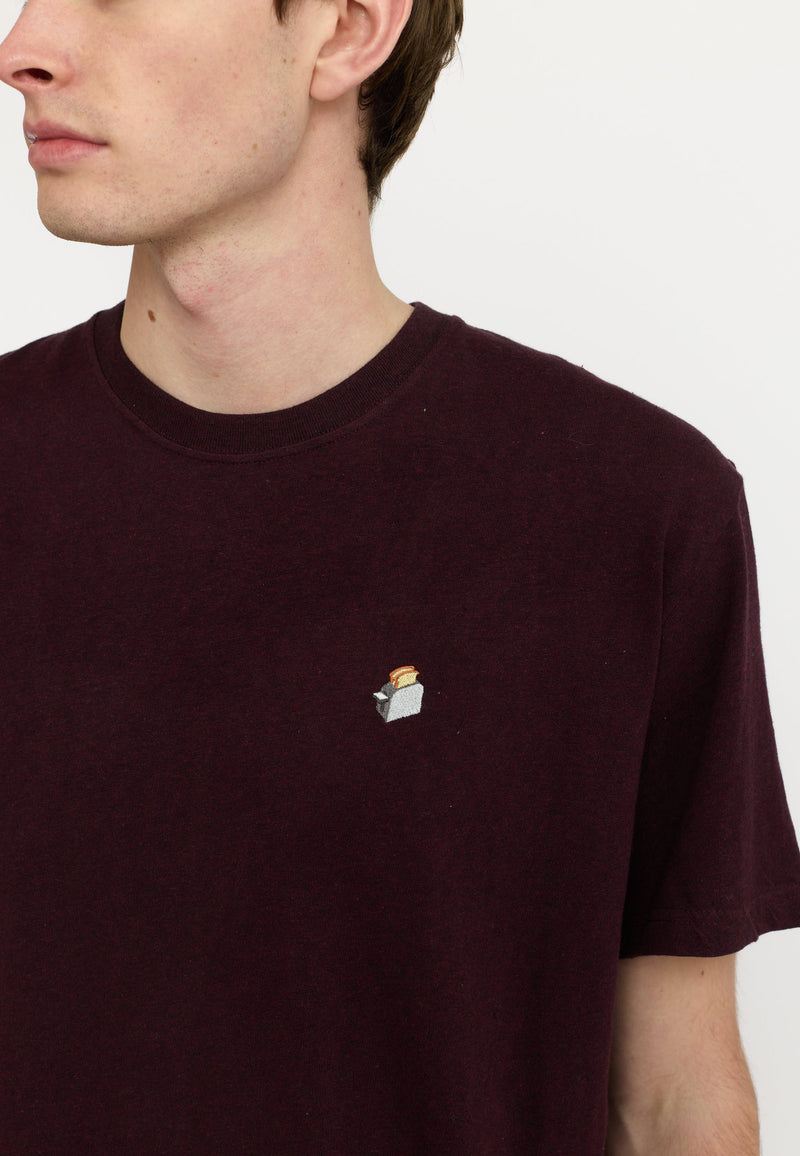 Revolution Application T-Shirt / 1425 TOA - Burgundy - Supermen.dk