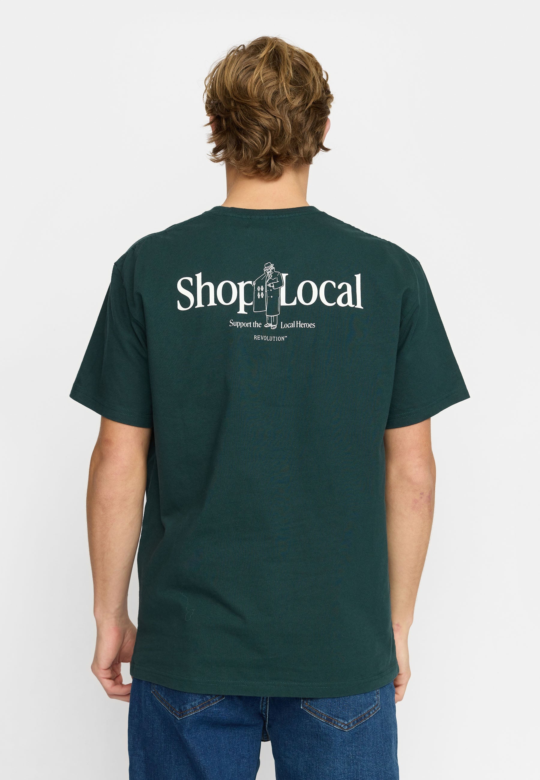 Revolution Application T-Shirt / 1428 DEA - Darkgreen - Supermen.dk