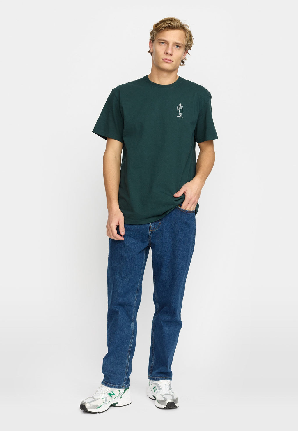 Revolution Application T-Shirt / 1428 DEA - Darkgreen - Supermen.dk