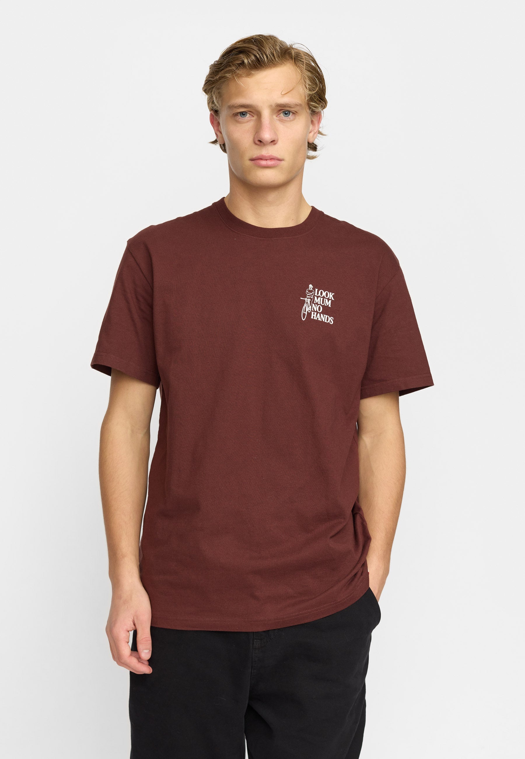 Revolution Application T-Shirt / 1428 MUM - Burgundy - Supermen.dk