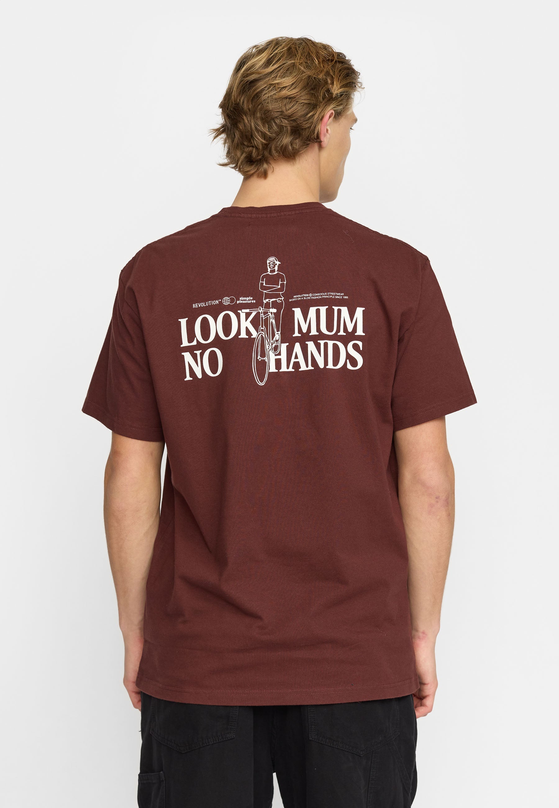 Revolution Application T-Shirt / 1428 MUM - Burgundy - Supermen.dk