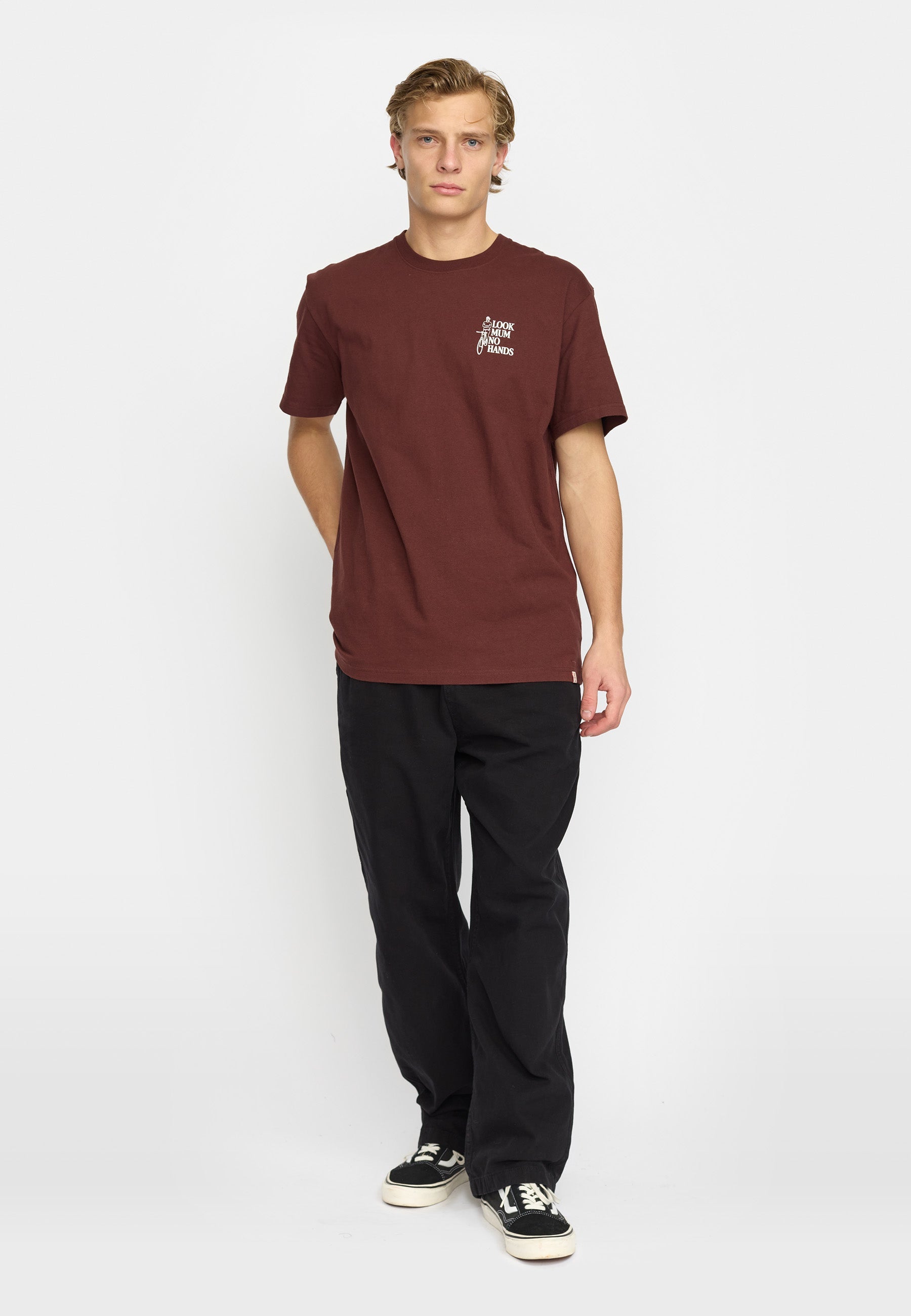 Revolution Application T-Shirt / 1428 MUM - Burgundy - Supermen.dk
