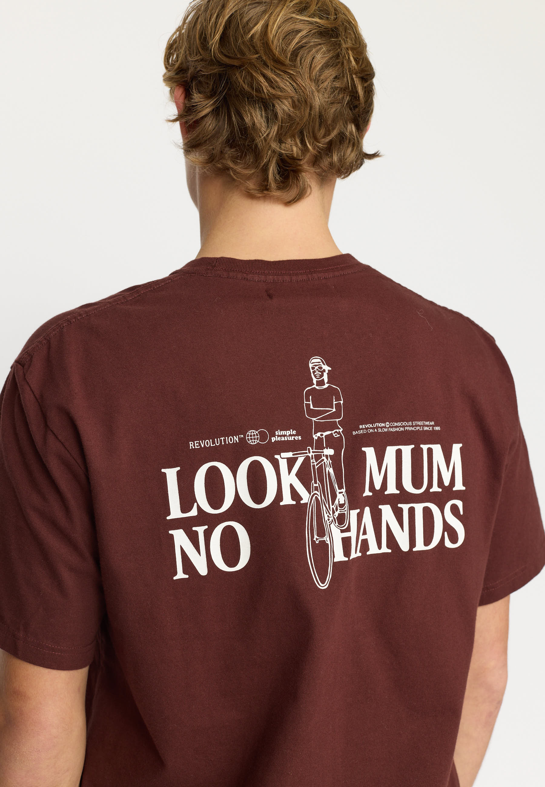 Revolution Application T-Shirt / 1428 MUM - Burgundy - Supermen.dk