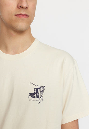 Revolution Application T-Shirt EAT Offwhite - Supermen.dk