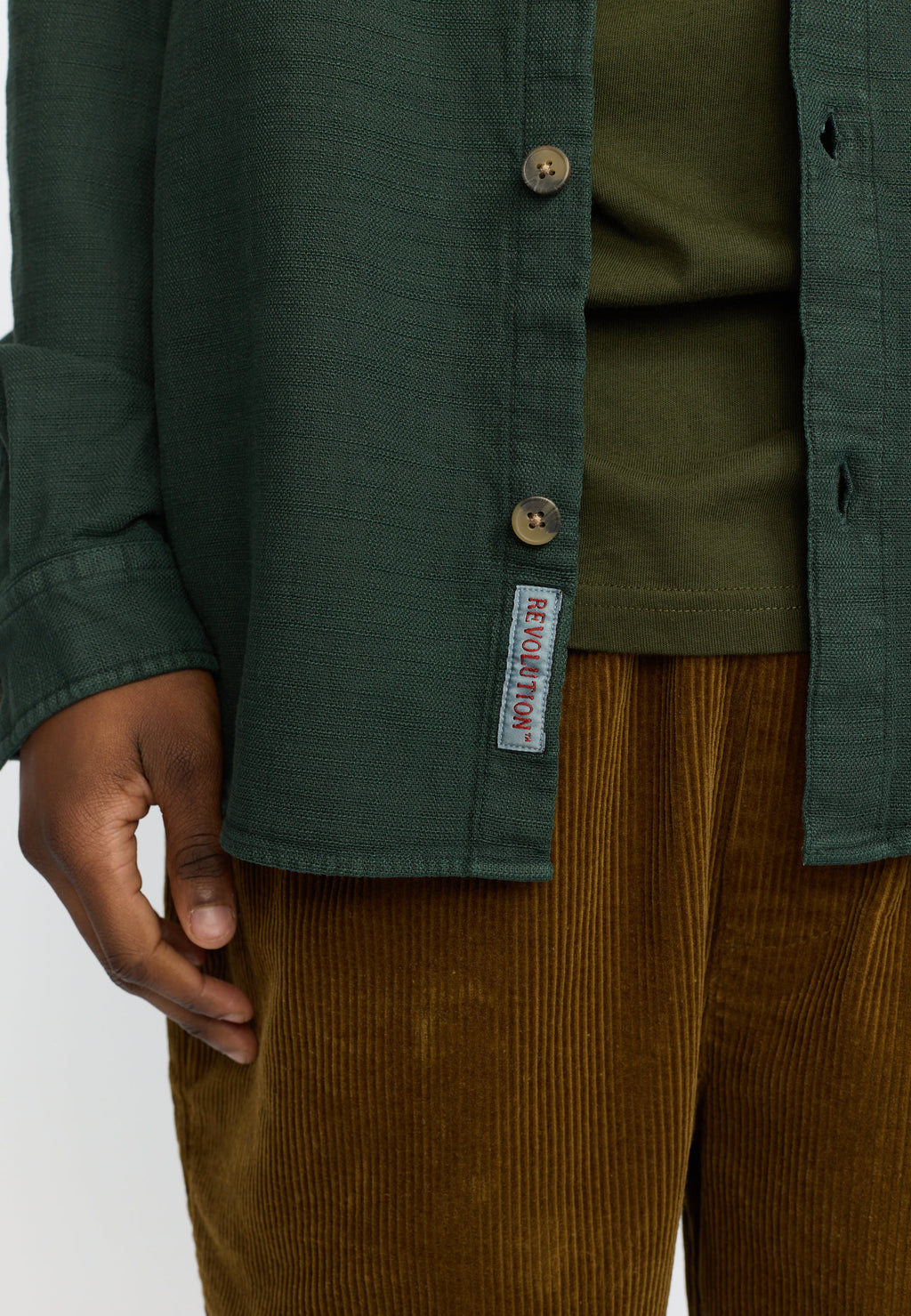 Revolution Casual Shirt / 3997 - Darkgreen - Supermen.dk