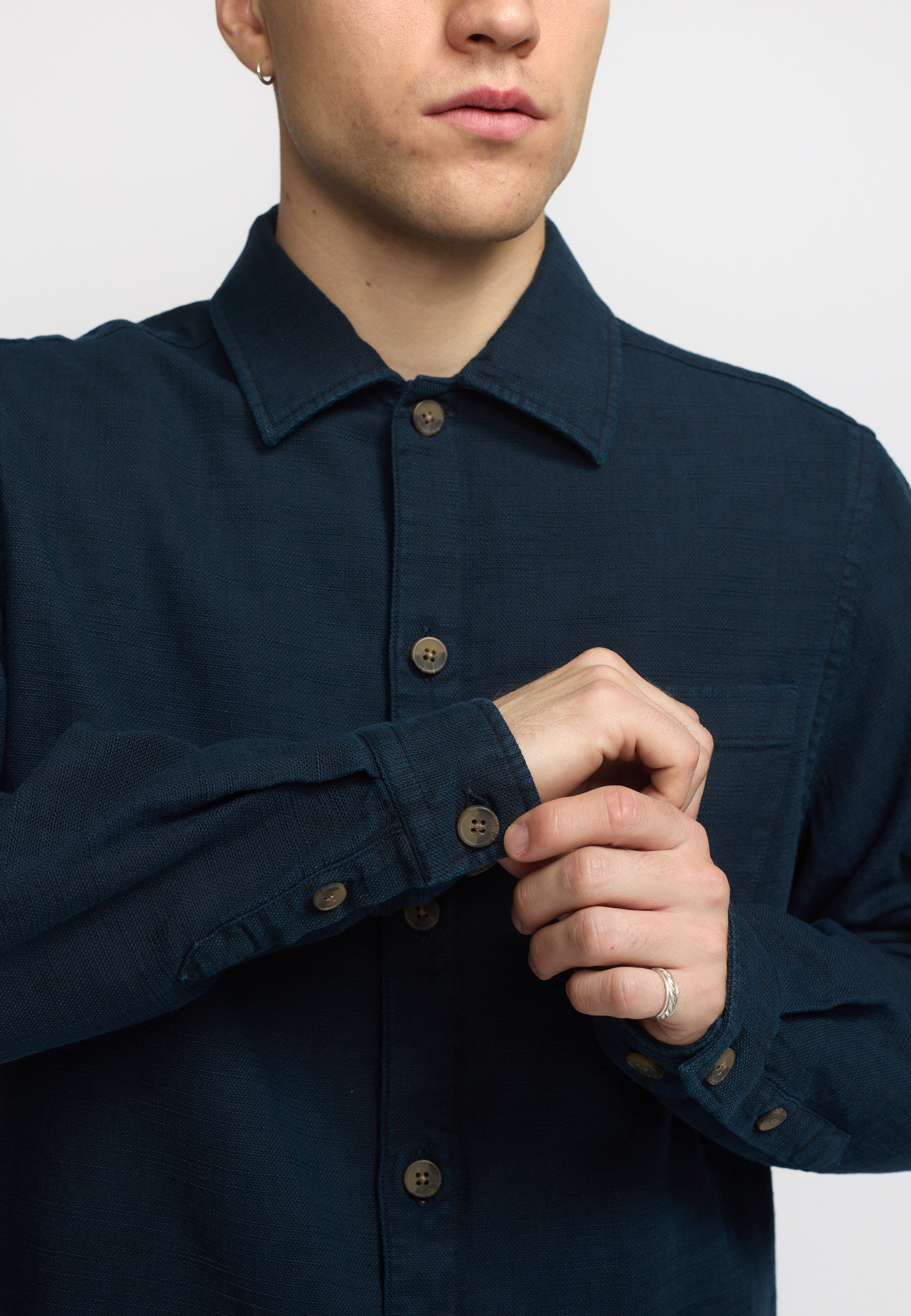 Revolution Casual Shirt Navy - Supermen.dk