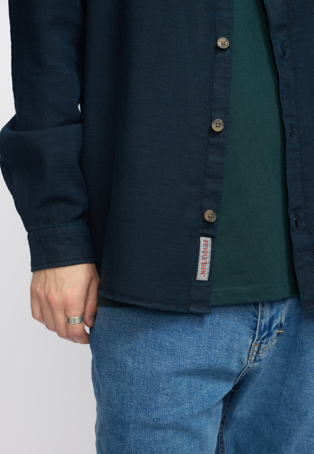 Revolution Casual Shirt Navy - Supermen.dk