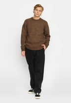 Revolution Knit Sweater 6538 - Brown - Supermen.dk