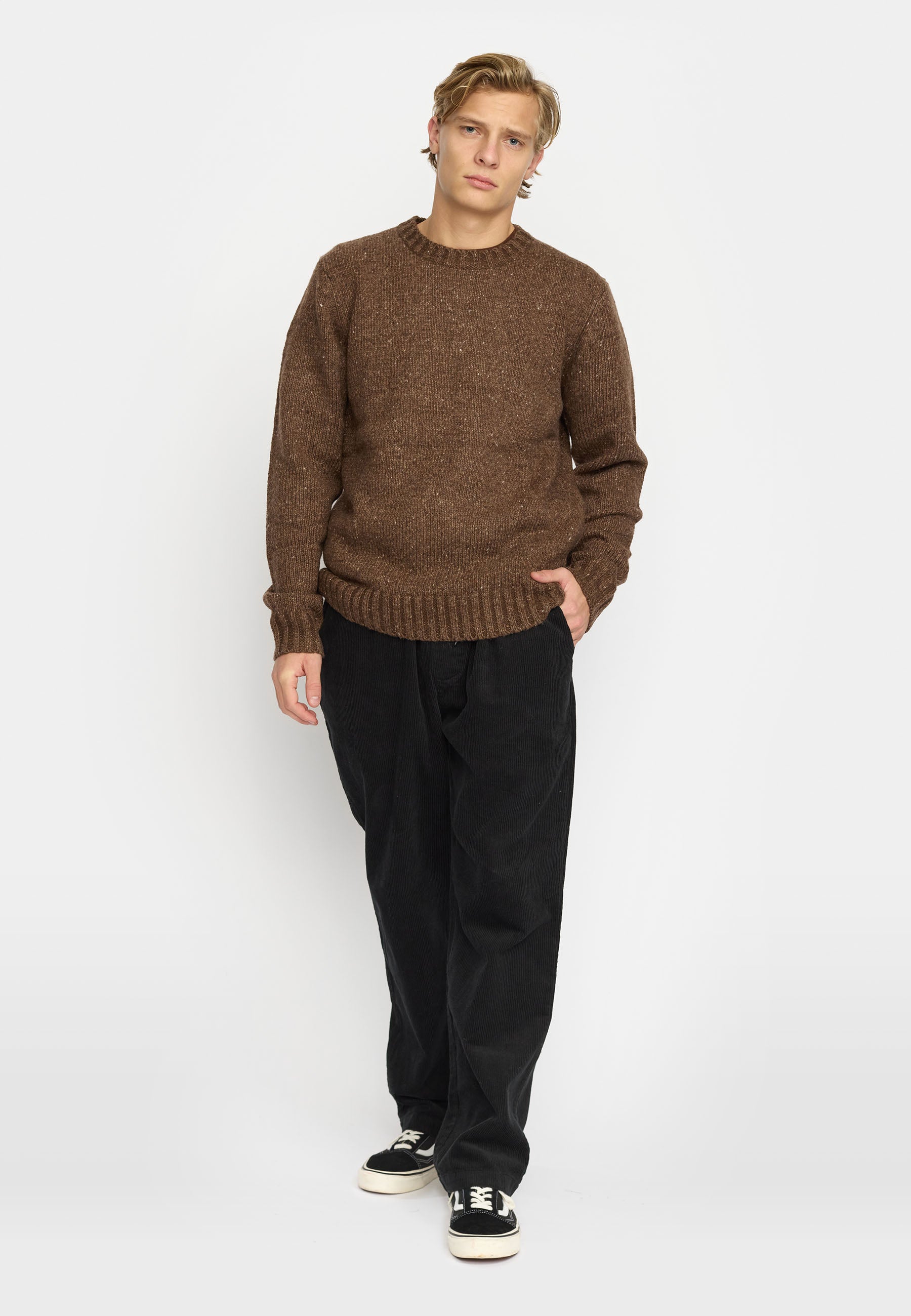 Revolution Knit Sweater 6538 - Brown - Supermen.dk