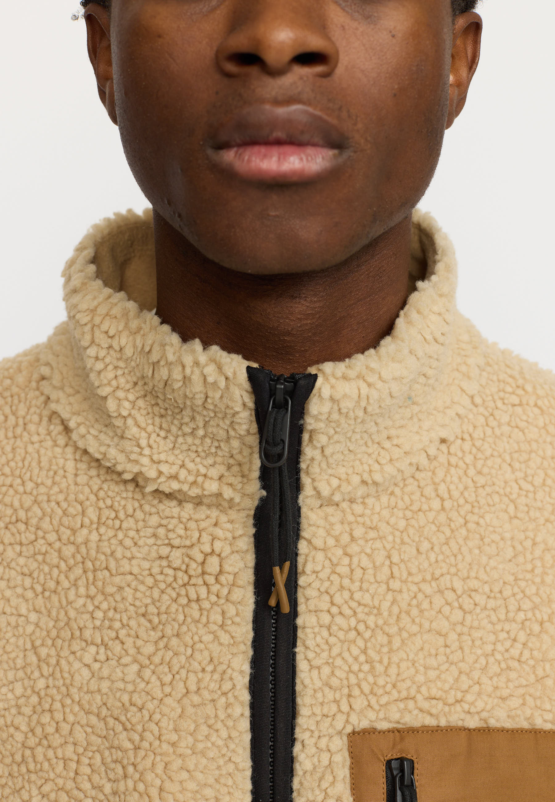 Revolution Pocket Teddy Jacket / 7816 - Beige - Supermen.dk