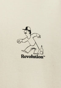 Revolution Printed Crewneck / 2786 PET - Offwhite - Supermen.dk
