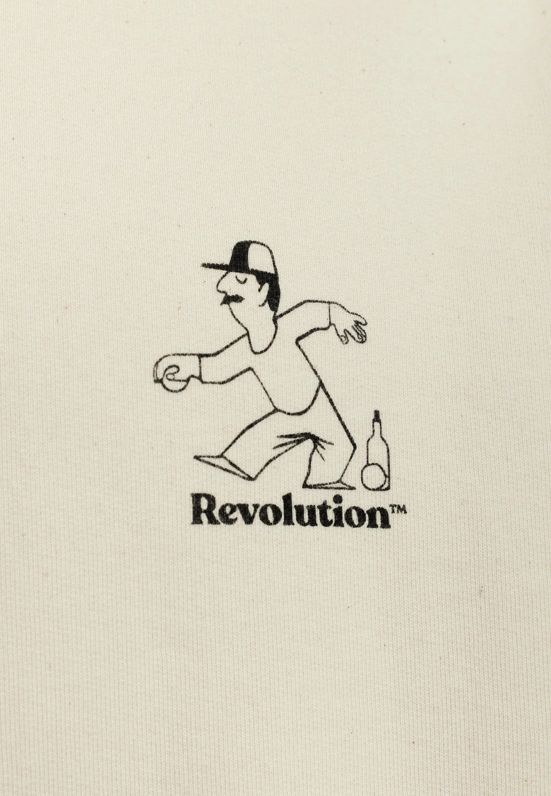 Revolution Printed Crewneck / 2786 PET - Offwhite - Supermen.dk