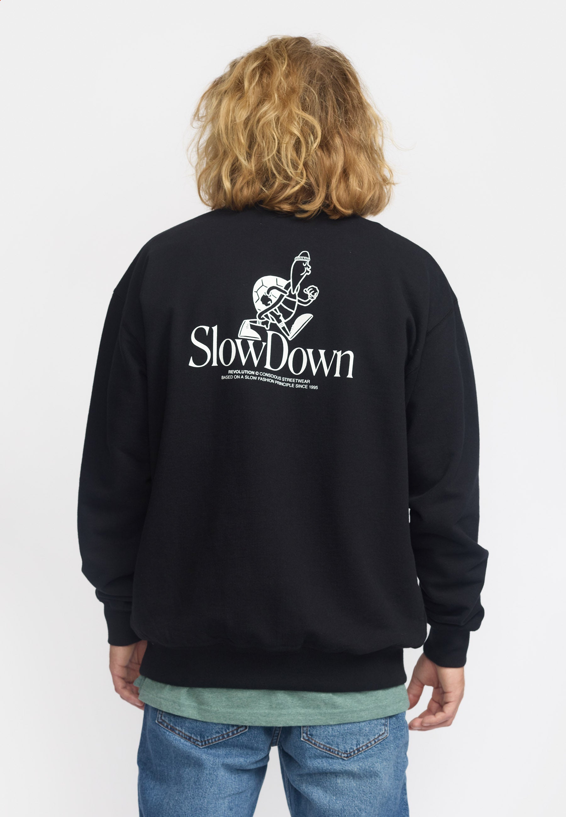Revolution Printed Crewneck / 2790 SLO - Black - Supermen.dk