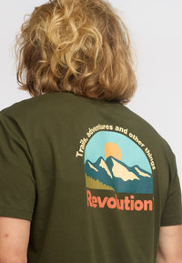 Revolution Printed T-shirt / 1422 SCA - Army - Supermen.dk