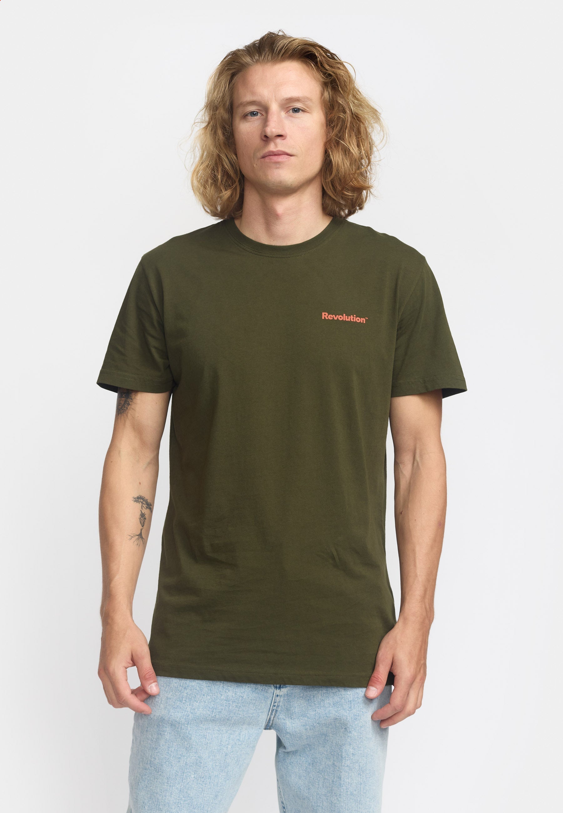 Revolution Printed T-shirt / 1422 SCA - Army - Supermen.dk