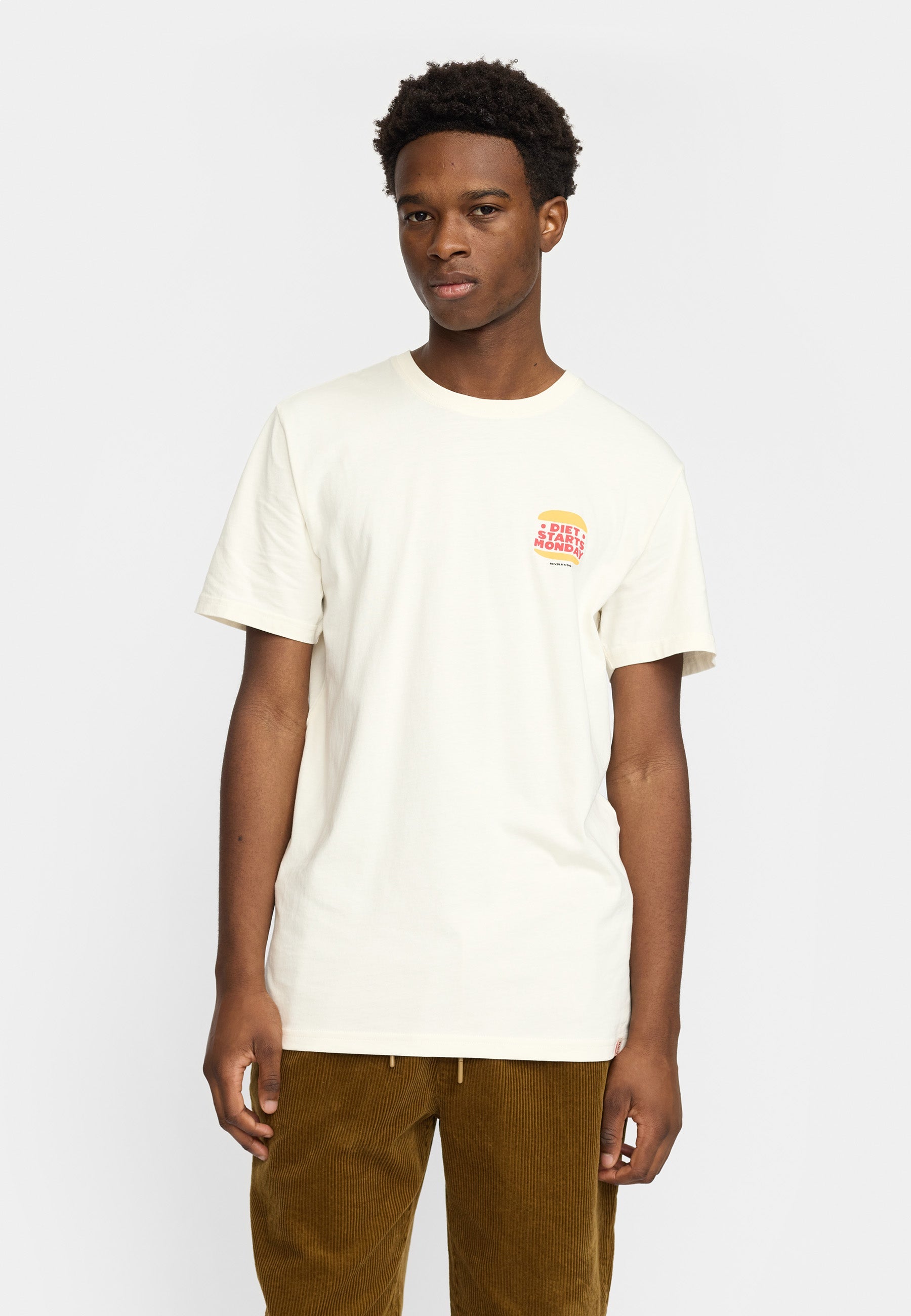 Revolution Printed T-shirt / 1427 DIE - Offwhite - Supermen.dk