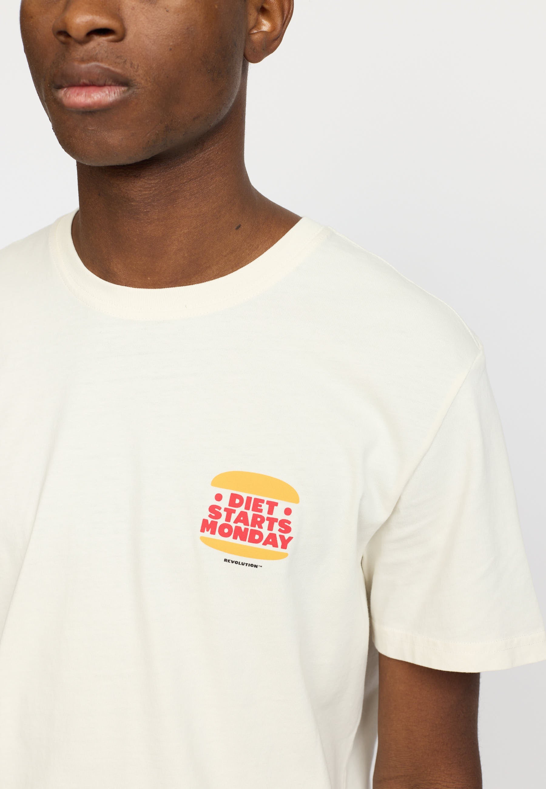 Revolution Printed T-shirt / 1427 DIE - Offwhite - Supermen.dk
