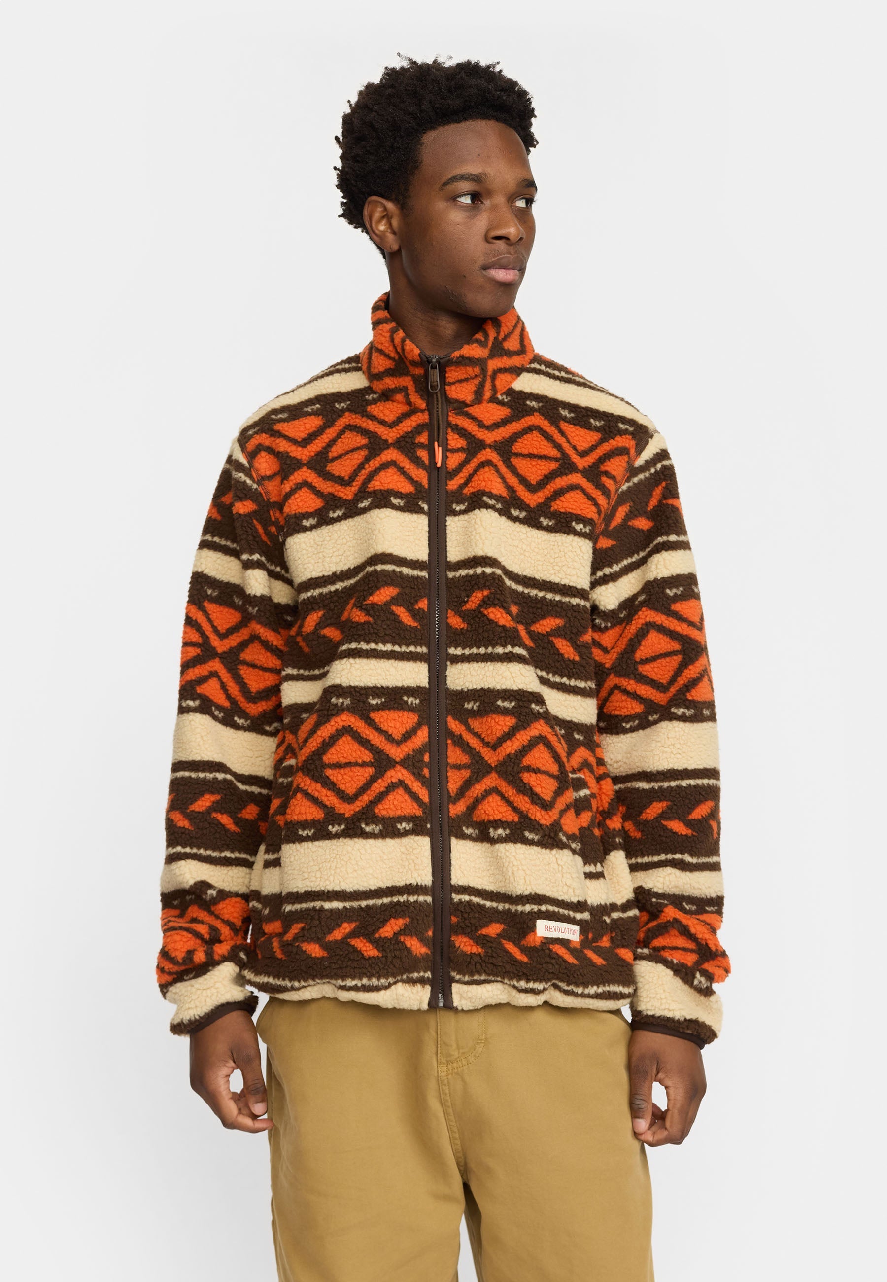 Revolution Printed Teddy Jacket - Supermen.dk