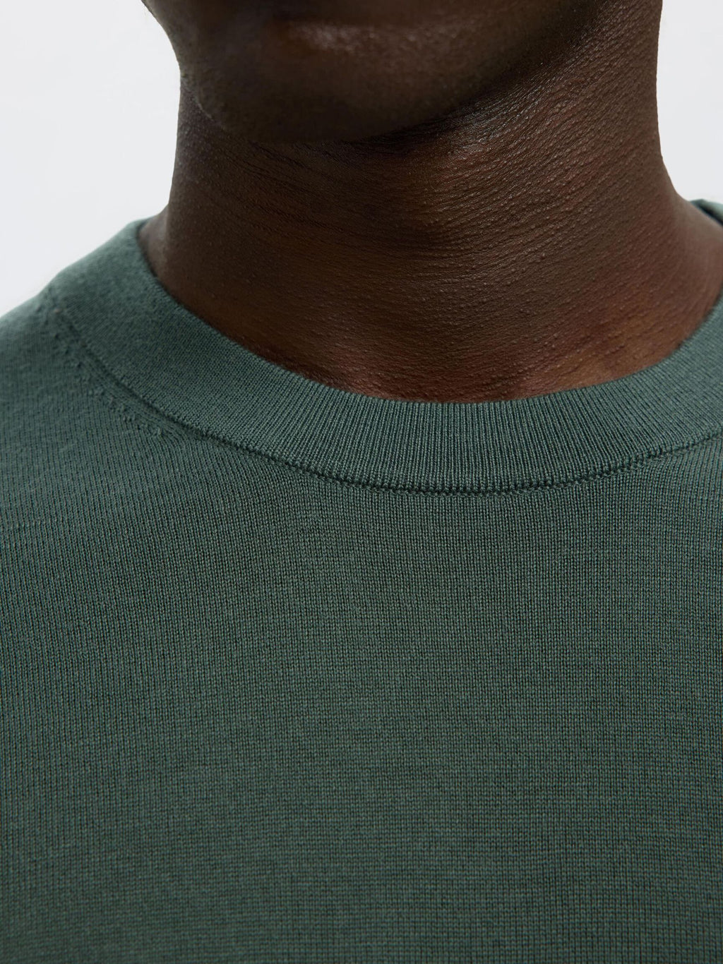 Selected Knit Merino Strik - Deep Forest - Supermen.dk