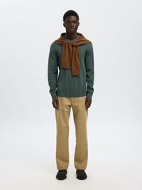 Selected Knit Merino Strik - Deep Forest - Supermen.dk