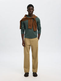 Selected Knit Merino Strik - Deep Forest - Supermen.dk