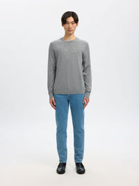 Selected Knit Merino Strik - Medium Grey Melange - Supermen.dk