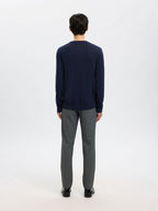 Selected Knit Merino Strik - Navy Blazer - Supermen.dk