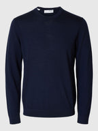 Selected Knit Merino Strik - Navy Blazer - Supermen.dk