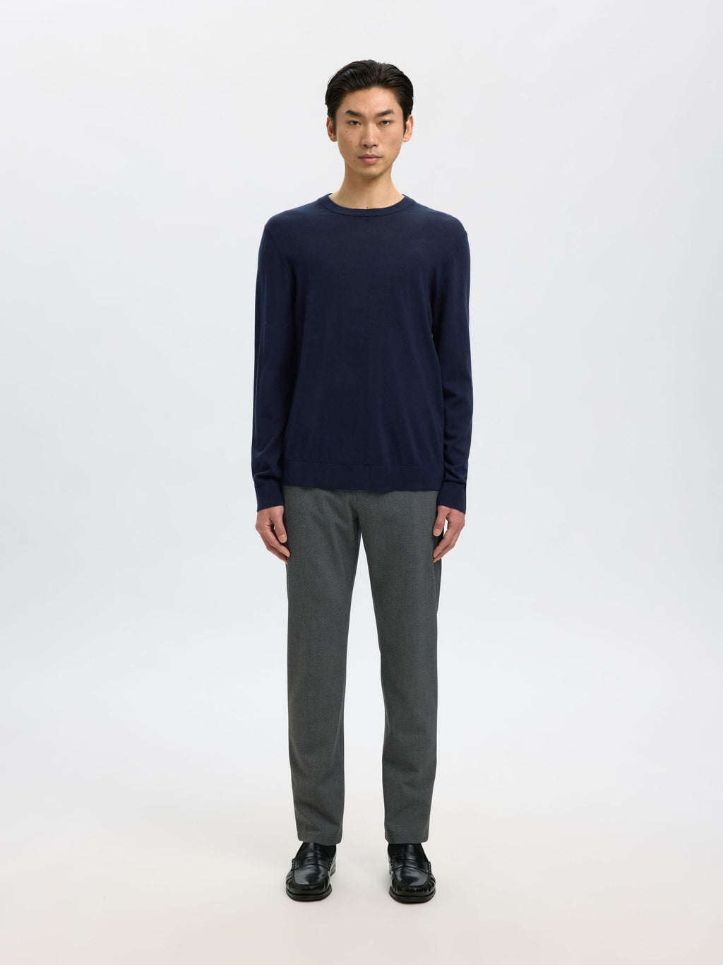 Selected Knit Merino Strik - Navy Blazer - Supermen.dk