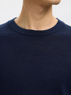 Selected Knit Merino Strik - Navy Blazer - Supermen.dk