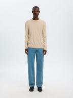 Selected Knit Merino Strik - Oatmeal/Melange - Supermen.dk