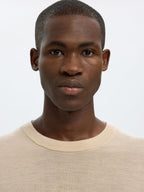 Selected Knit Merino Strik - Oatmeal/Melange - Supermen.dk