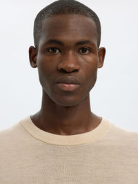 Selected Knit Merino Strik - Oatmeal/Melange - Supermen.dk