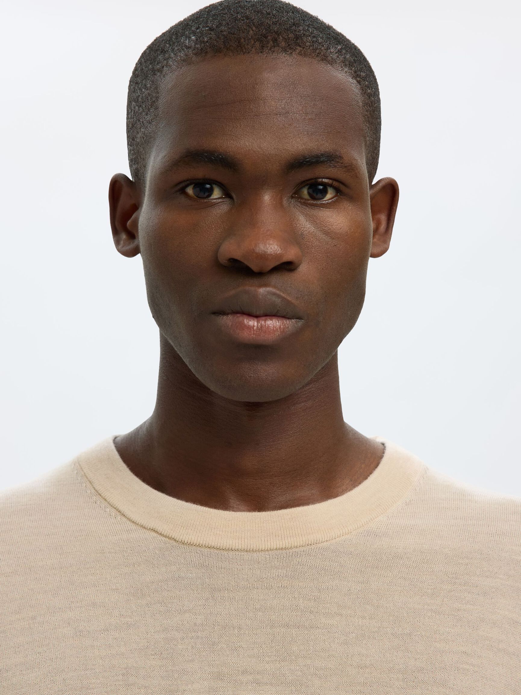 Selected Knit Merino Strik - Oatmeal/Melange - Supermen.dk