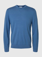 Selected Knit Merino Strik - True Navy - Supermen.dk