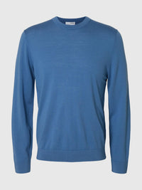 Selected Knit Merino Strik - True Navy - Supermen.dk